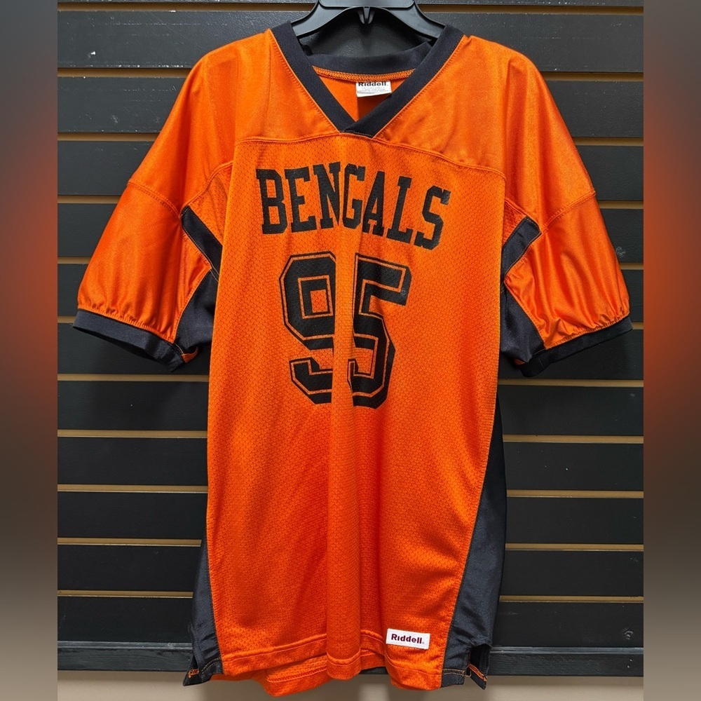 Riddell Cincinnati Bengals #95 Orange Jersey Youth 3XL